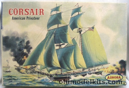 Aurora 1/128 Corsair American Privateer, 433-198 plastic model kit